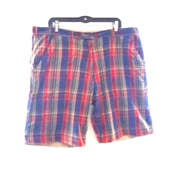 BOB TIMBERLAKE Reversible Khaki / Plaid Shorts, 40 - Picture 1 of 8
